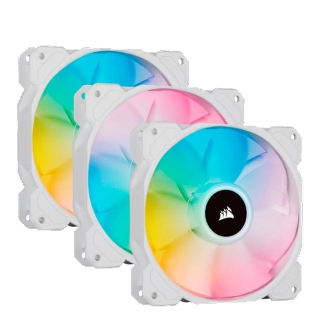 Ventiladores Corsair SP120 RGB Elite blancos (3)